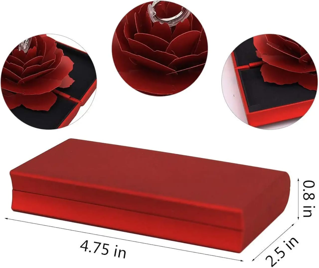 Elegant Box with Premium Heart Ring π+Gift Packaging