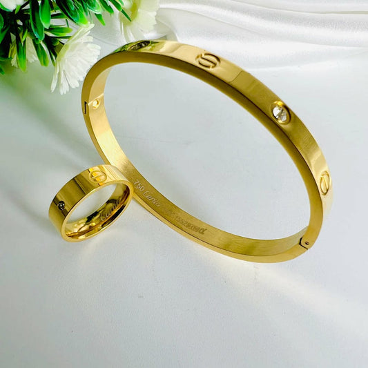 Cartier Love Bracelet And Ring (Gift Packaging) 💖