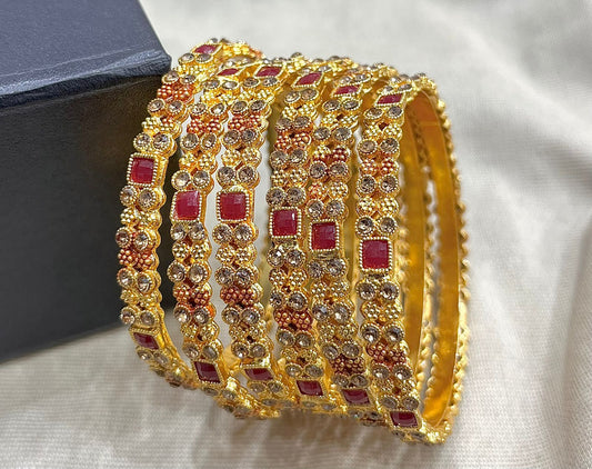 Gold Bangle Maroon (00)