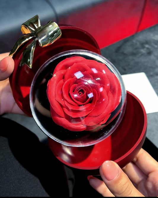 Eternal Rose Jewelry Box + Heart Ring💖 ( With Gift Bag )