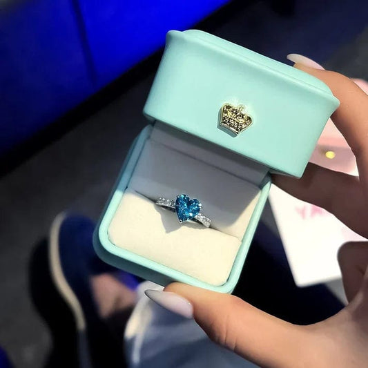 ✨ Premium Heart Ring – Adjustable | Comes with Light Box & Gift Bag 🎁